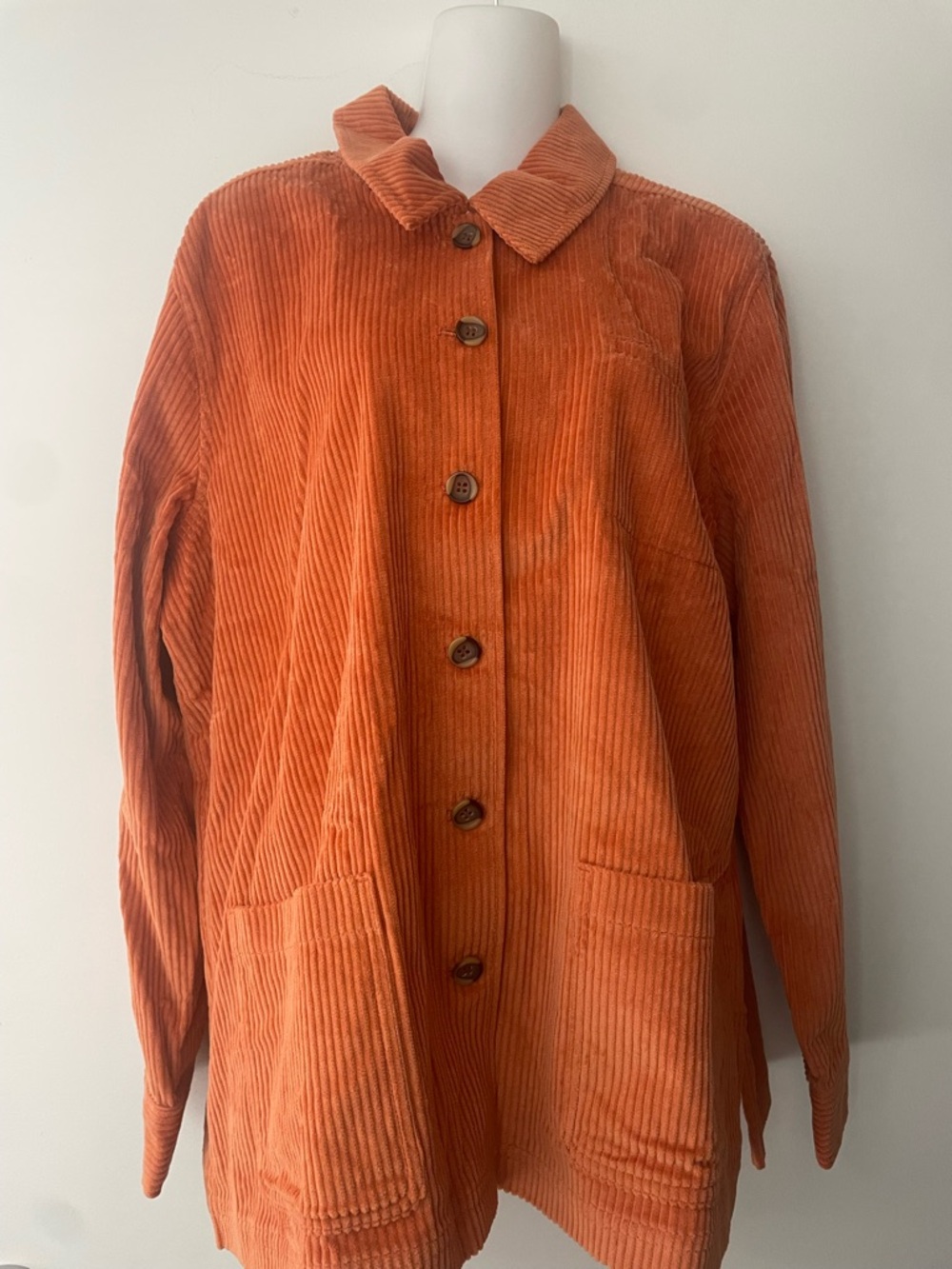 Appleseed's Orange Corduroy Button Jacket NWT sz PXL - Picture 11 of 12